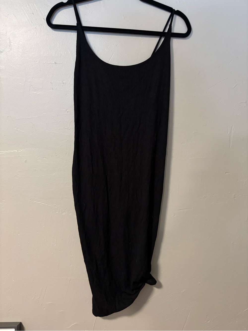 H&M Black Ribbed Slip Tank Dress
